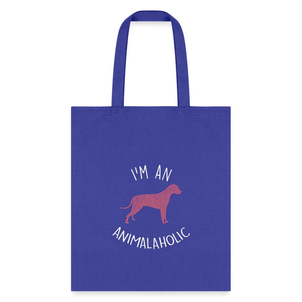 Veterinary - I'm an animalaholic Cotton Tote Bag-Tote Bag | Q-Tees Q800-I love Veterinary