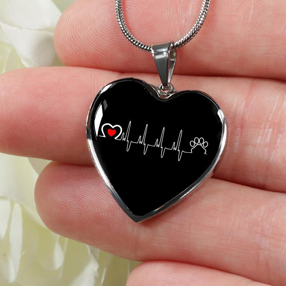 Veterinary Jewelry Gift Luxury Heart Necklace - Animal Love Beat-Necklace-I love Veterinary