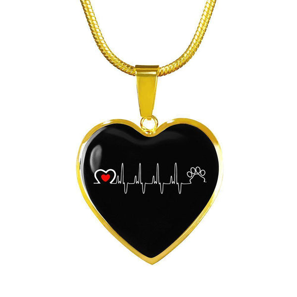 Veterinary Jewelry Gift Luxury Heart Necklace - Animal Love Beat-Necklace-I love Veterinary