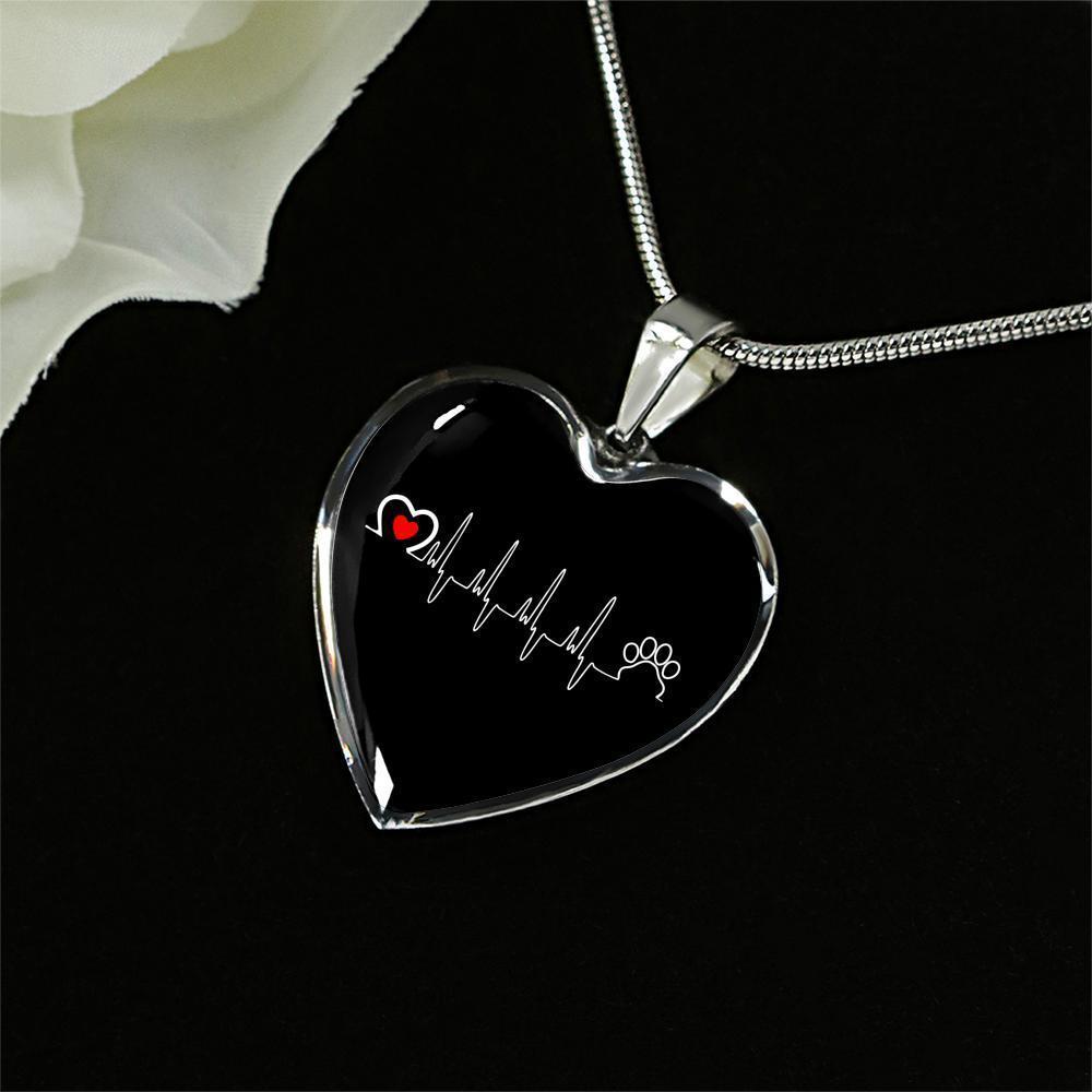 Veterinary Jewelry Gift Luxury Heart Necklace - Animal Love Beat-Necklace-I love Veterinary