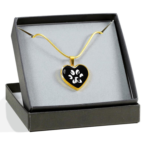 Veterinary Jewelry Gift Luxury Heart Necklace - Dog Pawprint-Necklace-I love Veterinary