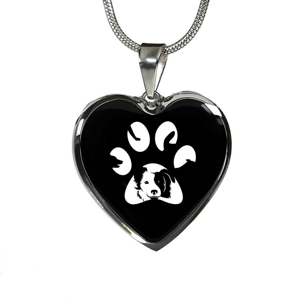 Veterinary Jewelry Gift Luxury Heart Necklace - Dog Pawprint-Necklace-I love Veterinary