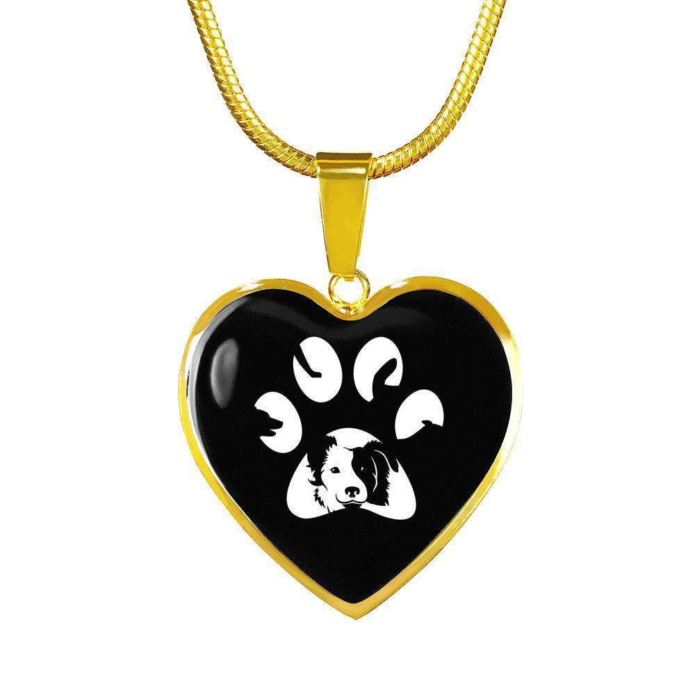 Veterinary Jewelry Gift Luxury Heart Necklace - Dog Pawprint-Necklace-I love Veterinary