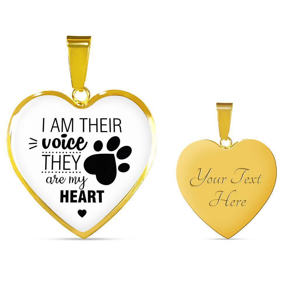 Veterinary Jewelry Gift Luxury Heart Necklace - I am their voice-Necklace-I love Veterinary