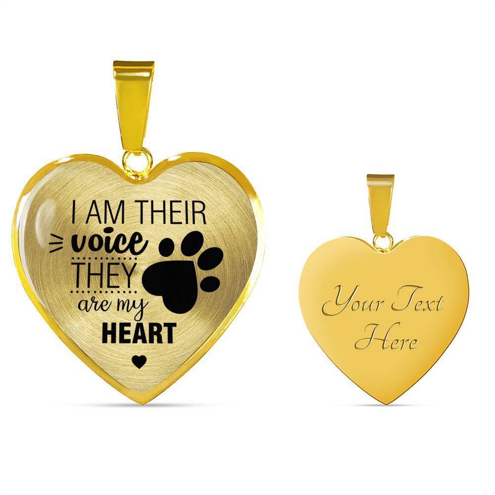 Veterinary Jewelry Gift Luxury Heart Necklace - I am their voice-Necklace-I love Veterinary