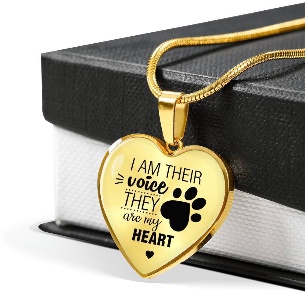 Veterinary Jewelry Gift Luxury Heart Necklace - I am their voice-Necklace-I love Veterinary