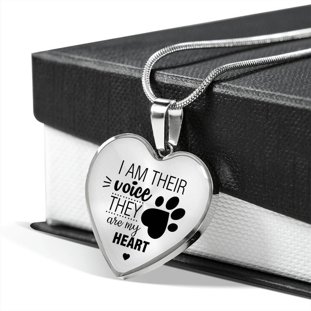 Veterinary Jewelry Gift Luxury Heart Necklace - I am their voice-Necklace-I love Veterinary