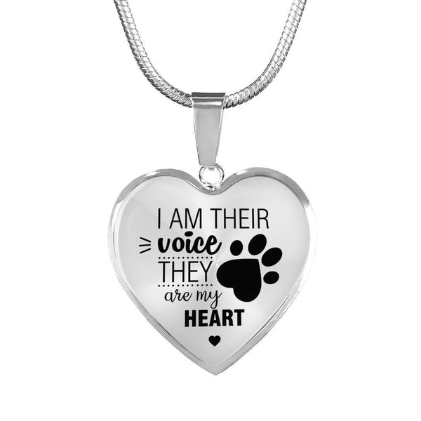 Veterinary Jewelry Gift Luxury Heart Necklace - I am their voice-Necklace-I love Veterinary