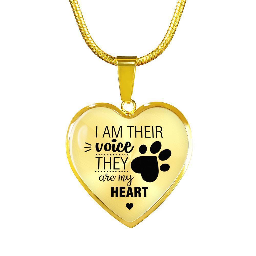 Veterinary Jewelry Gift Luxury Heart Necklace - I am their voice-Necklace-I love Veterinary