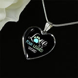 Veterinary Jewelry Gift Luxury Heart Necklace - Love is four legged word-Necklace-I love Veterinary