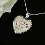 Veterinary Jewelry Gift Luxury Heart Necklace - Paw prints on my heart-Necklace-I love Veterinary