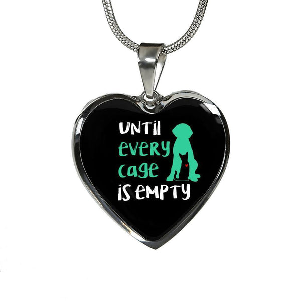 Veterinary Jewelry Gift Luxury Heart Necklace - Until every cage is empty-Necklace-I love Veterinary