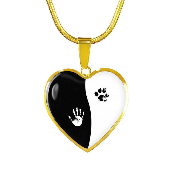 Veterinary Jewelry Gift Luxury Heart Necklace - Ying Yang-Necklace-I love Veterinary