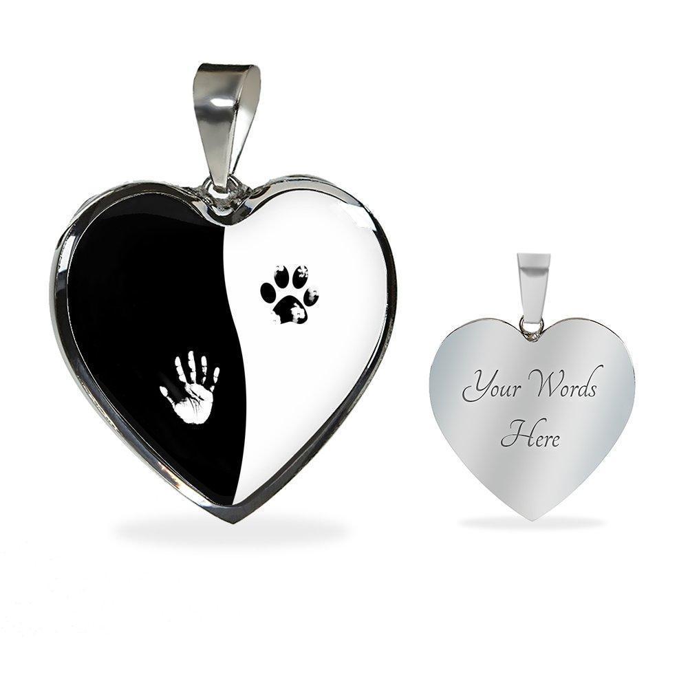 Veterinary Jewelry Gift Luxury Heart Necklace - Ying Yang-Necklace-I love Veterinary