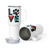 Veterinary Love cat and dog Travel mug with a handle-Travel Mug with a Handle-I love Veterinary