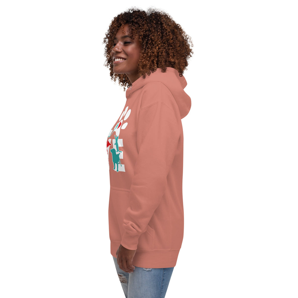 Veterinary Love Dog and Cat Unisex Premium Hoodie-Premium Unisex Hoodie-I love Veterinary