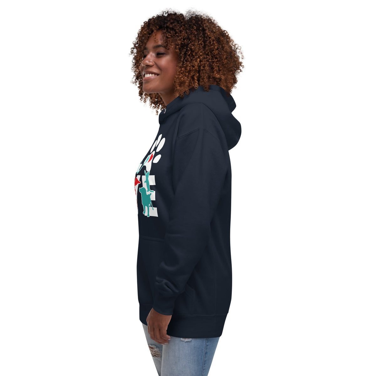 Veterinary Love Dog and Cat Unisex Premium Hoodie-Premium Unisex Hoodie-I love Veterinary