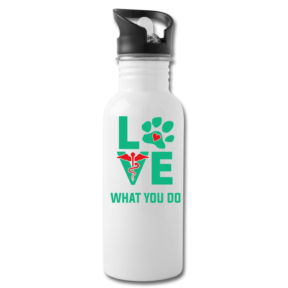 Veterinary - Love what you do 20oz Water Bottle-Water Bottle | BestSub BLH1-2-I love Veterinary
