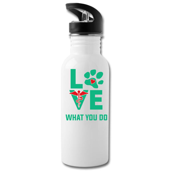 Veterinary - Love what you do 20oz Water Bottle-Water Bottle | BestSub BLH1-2-I love Veterinary