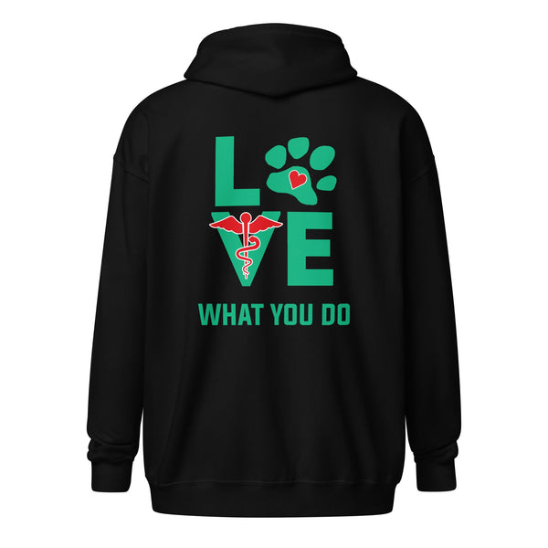 Veterinary - Love what you do Unisex Zip Hoodie-I love Veterinary