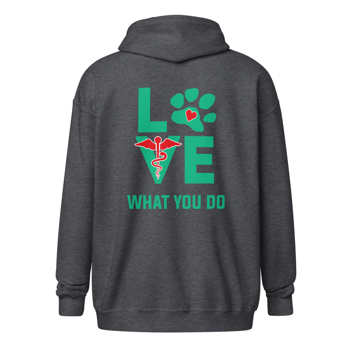 Veterinary - Love what you do Unisex Zip Hoodie-Unisex Zip Hoodie | Gildan 18600-I love Veterinary