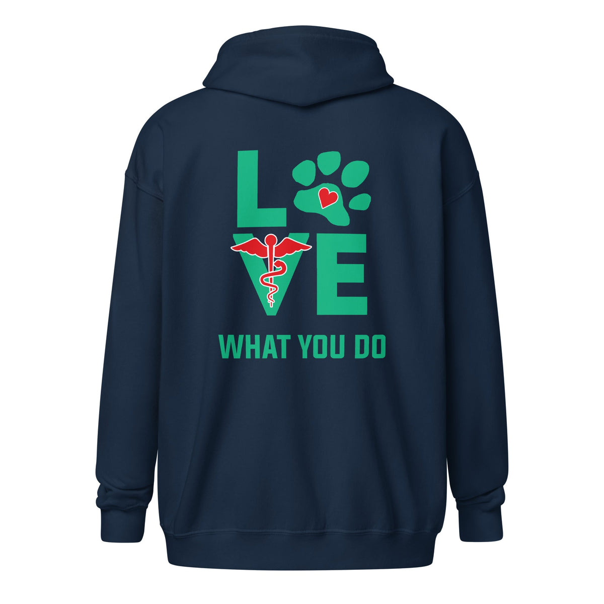 Veterinary - Love what you do Unisex Zip Hoodie-Unisex Zip Hoodie | Gildan 18600-I love Veterinary