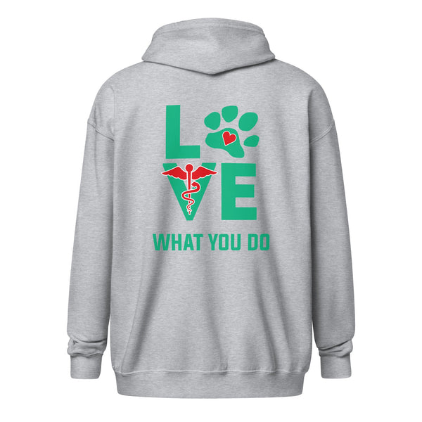 Veterinary - Love what you do Unisex Zip Hoodie-I love Veterinary