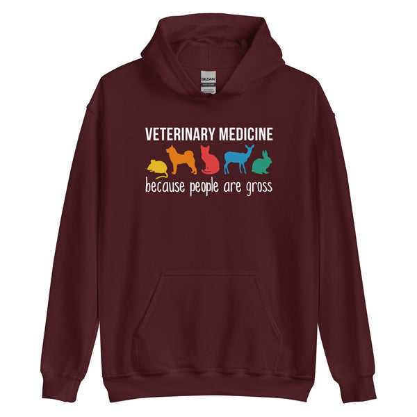 Veterinary Medicine because people are gross Unisex Hoodie-Unisex Heavy Blend Hoodie | Gildan 18500-I love Veterinary