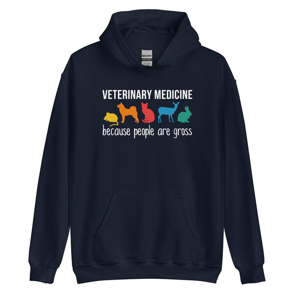 Veterinary Medicine because people are gross Unisex Hoodie-Unisex Heavy Blend Hoodie | Gildan 18500-I love Veterinary