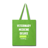 Veterinary medicine degree loading Cotton Tote Bag-Tote Bag | Q-Tees Q800-I love Veterinary