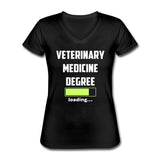 Veterinary medicine degree loading Women's V-Neck T-Shirt-Women's V-Neck T-Shirt | Fruit of the Loom L39VR-I love Veterinary
