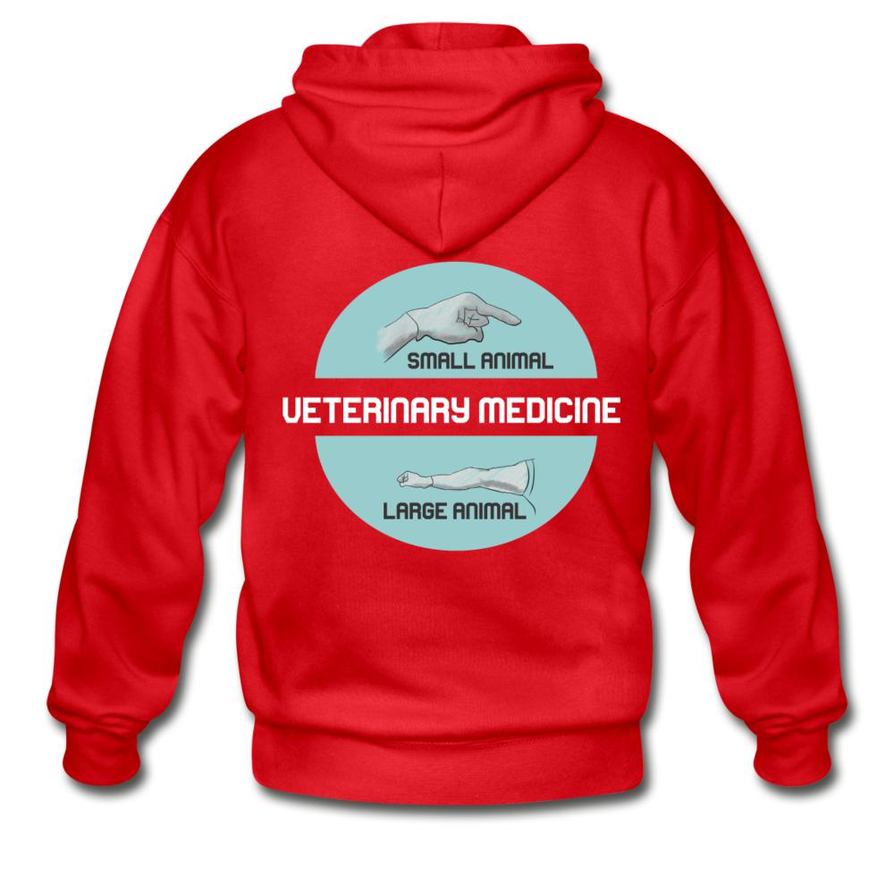Veterinary Medicine - Small & Big animal Unisex Zip Hoodie-Heavy Blend Adult Zip Hoodie | Gildan G18600-I love Veterinary