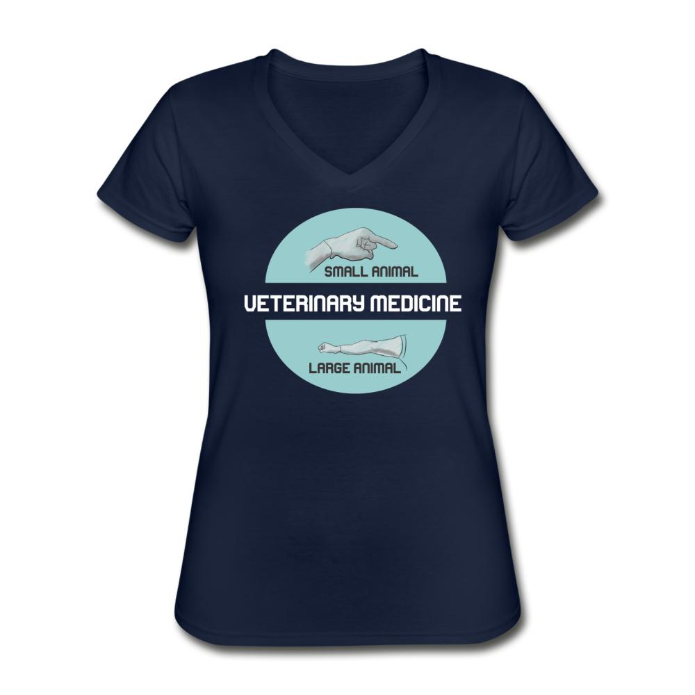 Veterinary Medicine - Small & Big animal Women's V-Neck T-Shirt-Women's V-Neck T-Shirt | Fruit of the Loom L39VR-I love Veterinary