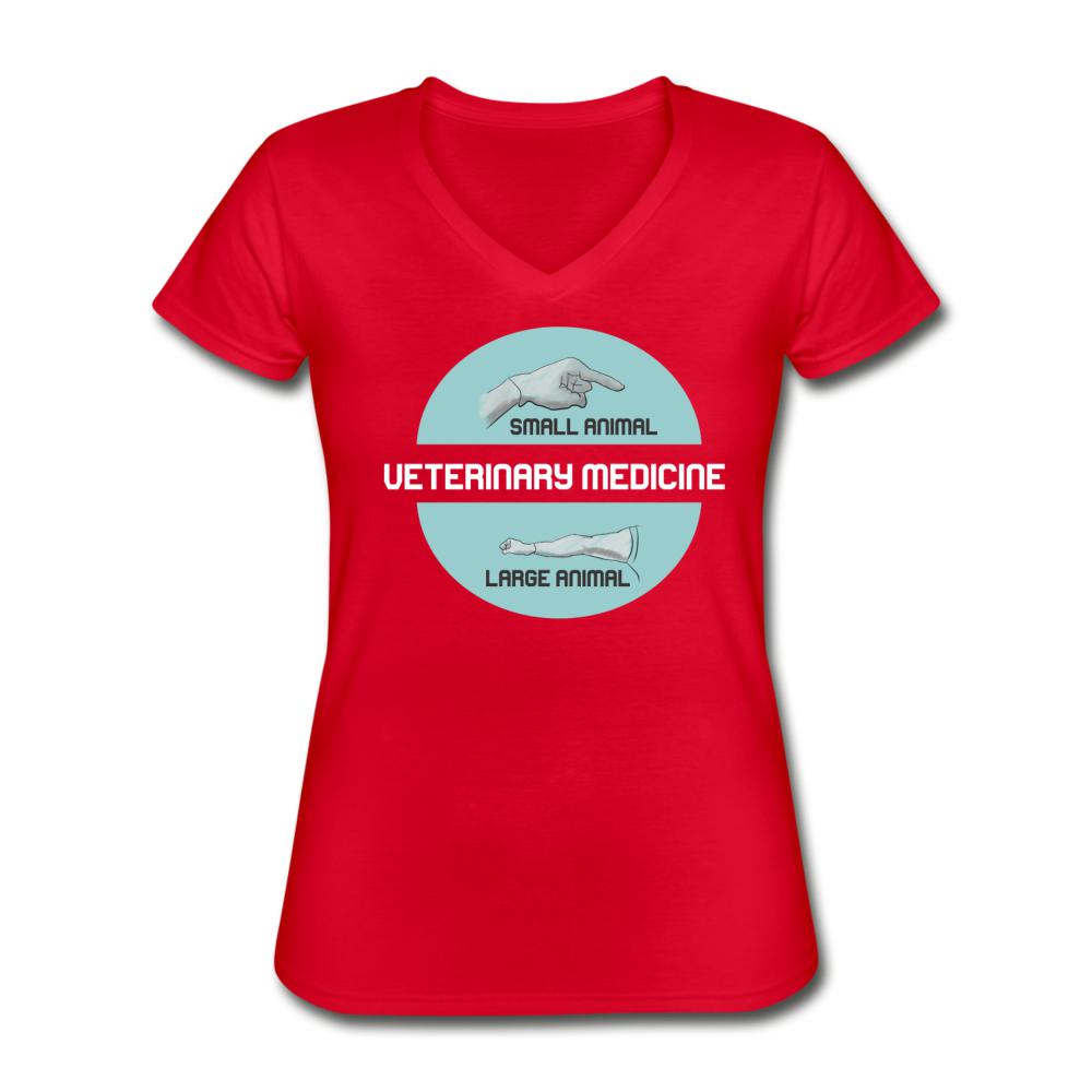 Veterinary Medicine - Small & Big animal Women's V-Neck T-Shirt-Women's V-Neck T-Shirt | Fruit of the Loom L39VR-I love Veterinary