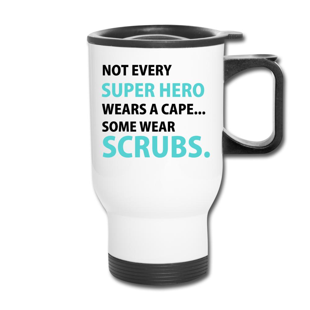 Veterinary Not every super hero wears a cape... Some wear scrubs. 14oz Travel Mug-Travel Mug | BestSub B4QC2-I love Veterinary