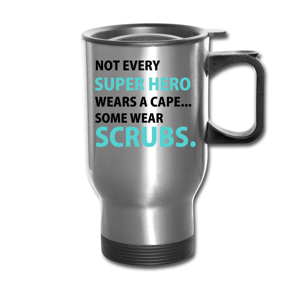 Veterinary Not every super hero wears a cape... Some wear scrubs. 14oz Travel Mug-Travel Mug | BestSub B4QC2-I love Veterinary