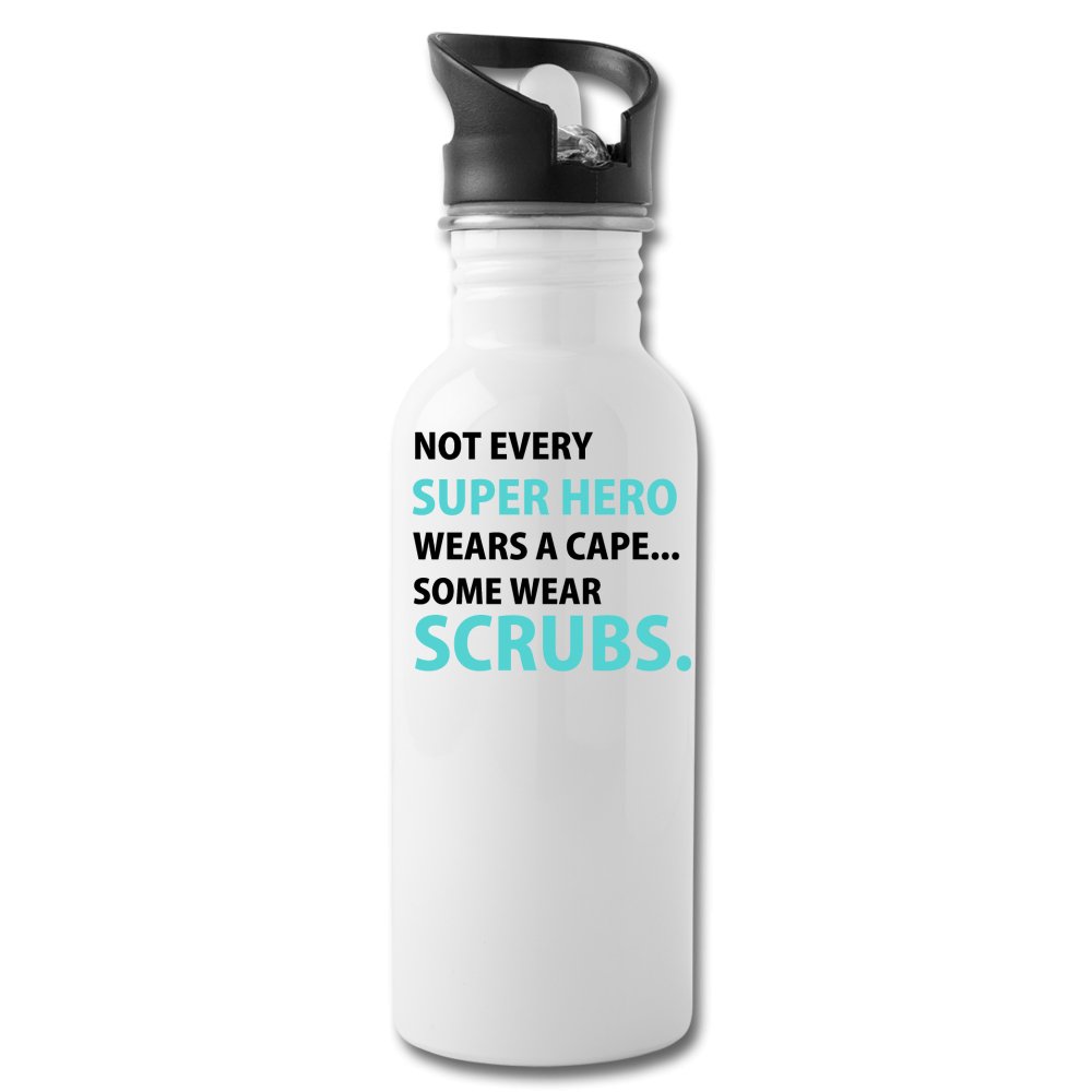 Veterinary Not every super hero wears a cape... Some wear scrubs. 20oz Water Bottle-Water Bottle | BestSub BLH1-2-I love Veterinary