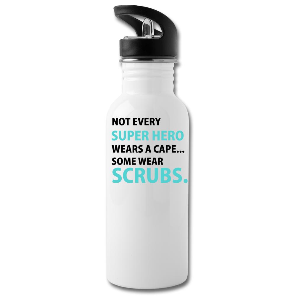 Veterinary Not every super hero wears a cape... Some wear scrubs. 20oz Water Bottle-Water Bottle | BestSub BLH1-2-I love Veterinary