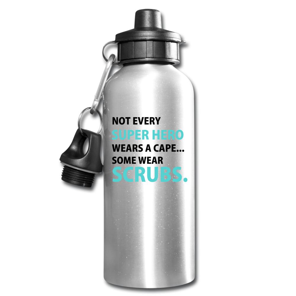 Veterinary Not every super hero wears a cape... Some wear scrubs. 20oz Water Bottle-Water Bottle | BestSub BLH1-2-I love Veterinary