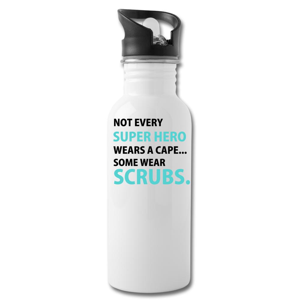 Veterinary Not every super hero wears a cape... Some wear scrubs. 20oz Water Bottle-Water Bottle | BestSub BLH1-2-I love Veterinary