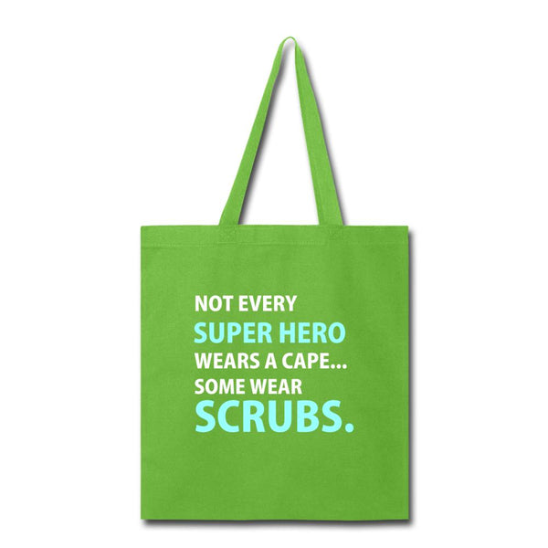 Veterinary - Not every super hero wears a cape... Some wear scrubs. Cotton Tote Bag-Tote Bag | Q-Tees Q800-I love Veterinary