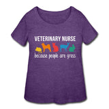 Veterinary nurse: because people are gross Women's Curvy T-shirt-Women’s Curvy T-Shirt | LAT 3804-I love Veterinary