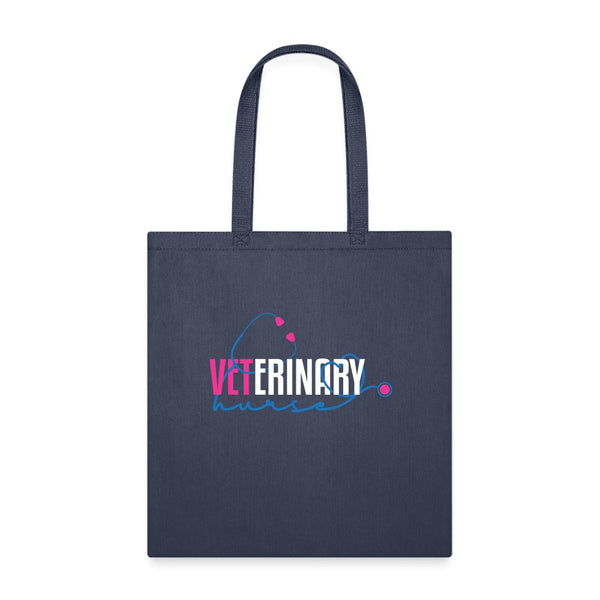 Veterinary NURSE, stethoscope Cotton Tote Bag-Tote Bag | Q-Tees Q800-I love Veterinary