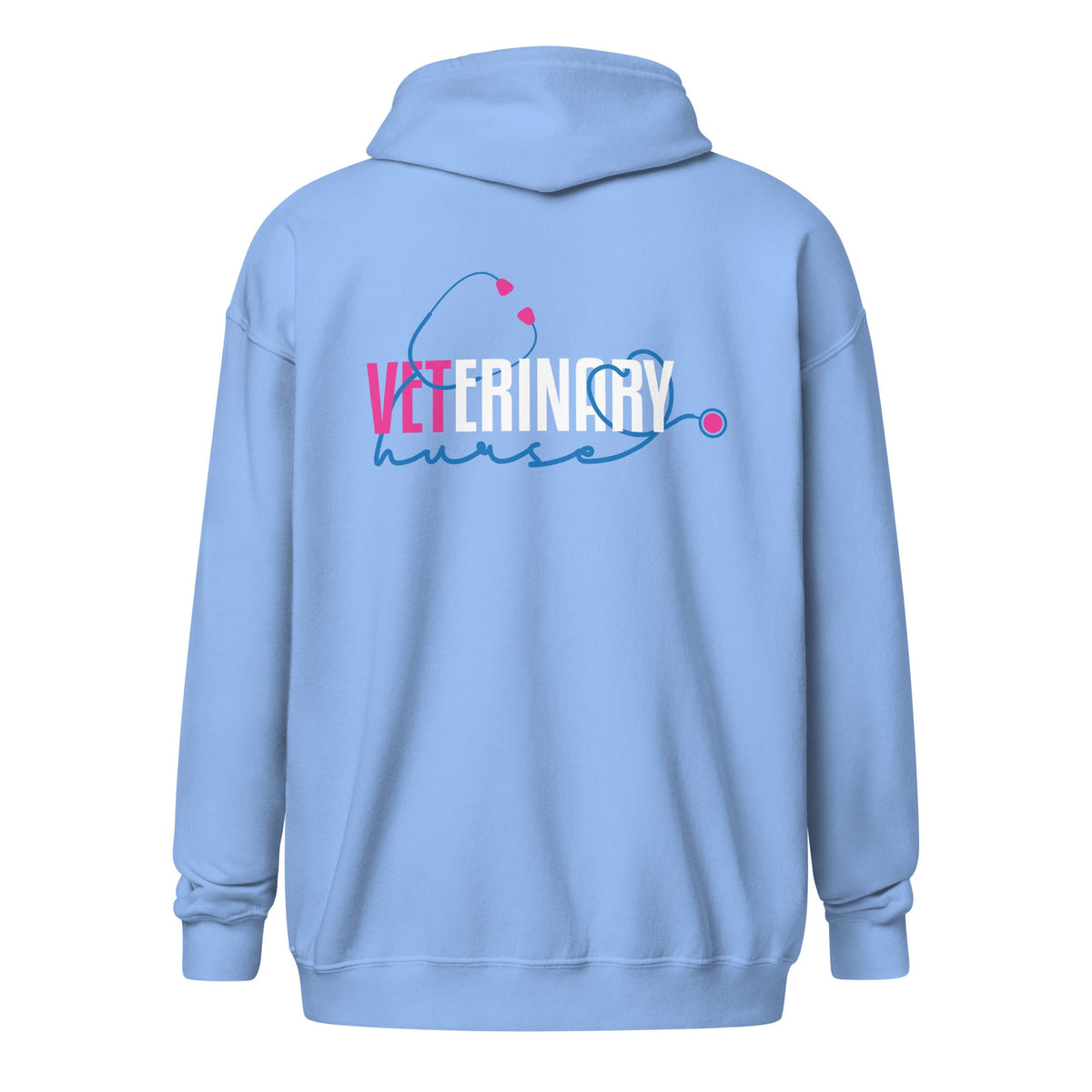 Veterinary NURSE, stethoscope Zip Hoodie-Unisex Zip Hoodie | Gildan 18600-I love Veterinary