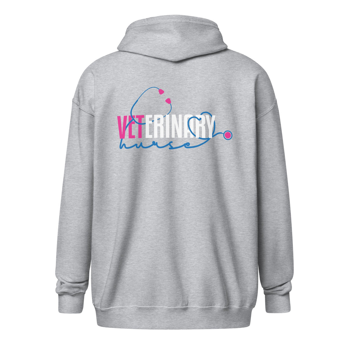 Veterinary NURSE, stethoscope Zip Hoodie-Unisex Zip Hoodie | Gildan 18600-I love Veterinary
