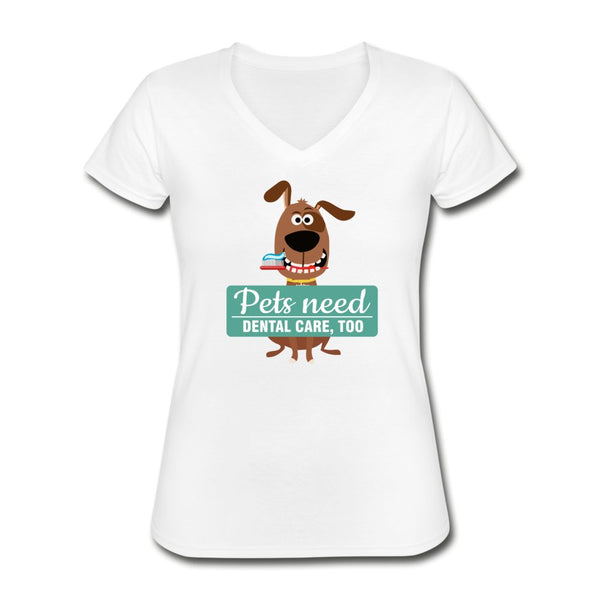 Veterinary - Pet Dental Health Awareness Women's V-Neck T-Shirt-Women's V-Neck T-Shirt | Fruit of the Loom L39VR-I love Veterinary