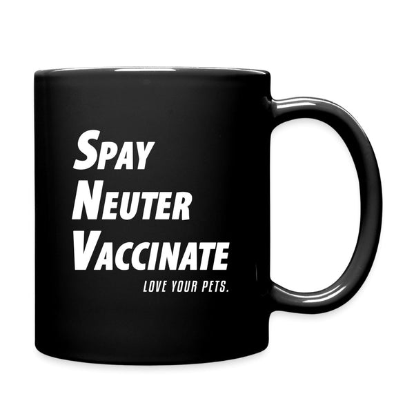 Veterinary - Spay, neuter, vaccinate! Love your pets 11oz Black Mug-Full Color Mug | BestSub B11Q-I love Veterinary