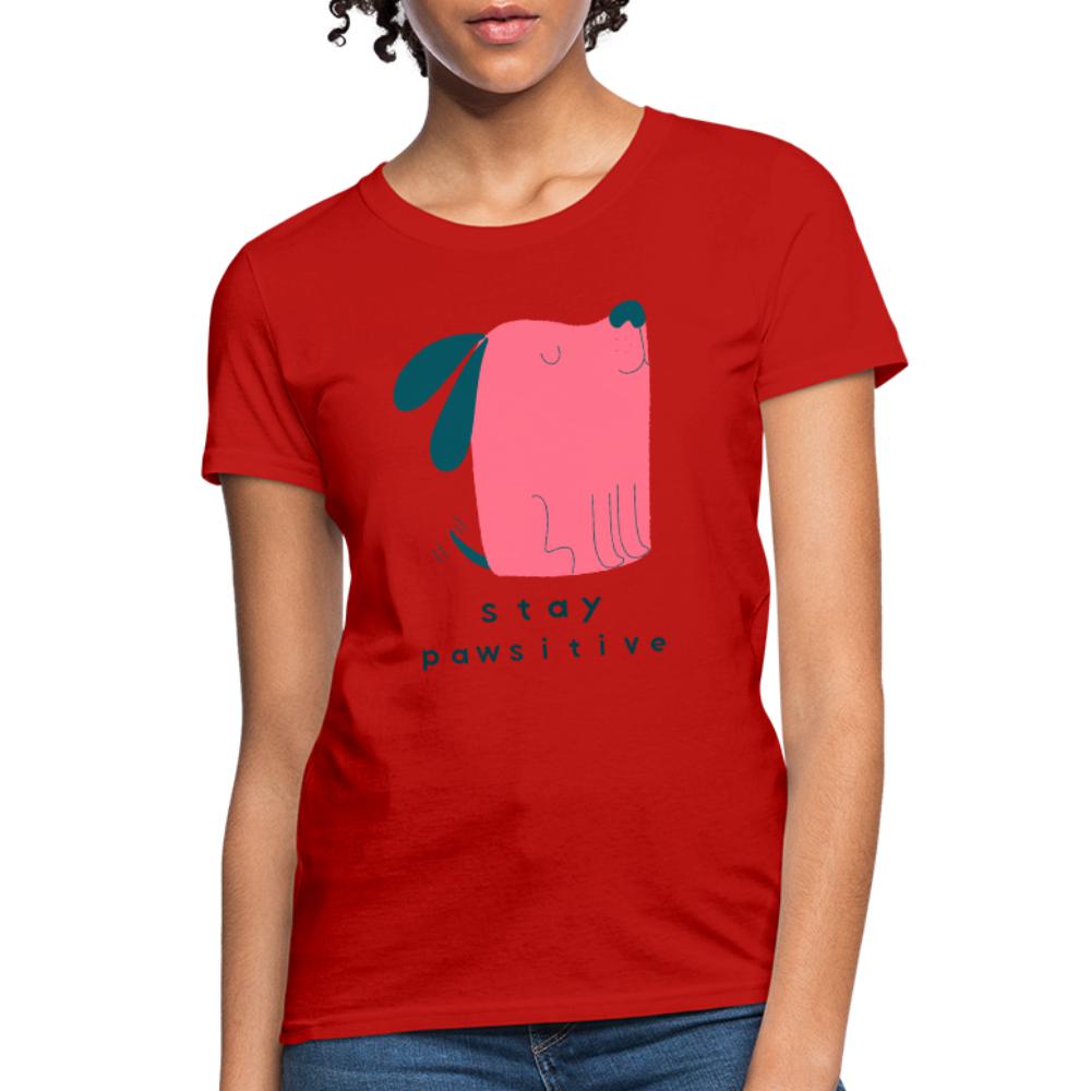 Veterinary - Stay Pawsitive Women's T-Shirt-Women's T-Shirt | Fruit of the Loom L3930R-I love Veterinary
