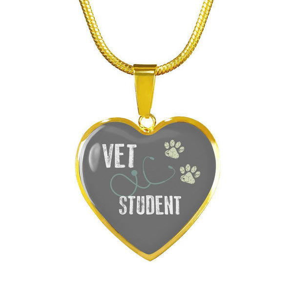 Veterinary Student Jewelry Gift Luxury Heart Necklace - Vet Student-Necklace-I love Veterinary