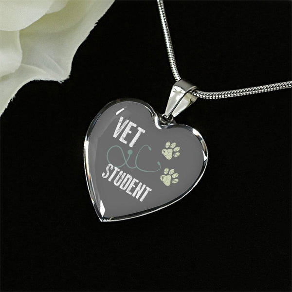 Veterinary Student Jewelry Gift Luxury Heart Necklace - Vet Student-Necklace-I love Veterinary
